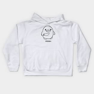 'Perish.' Funny Cute Duck with Knife Meme Design Kids Hoodie